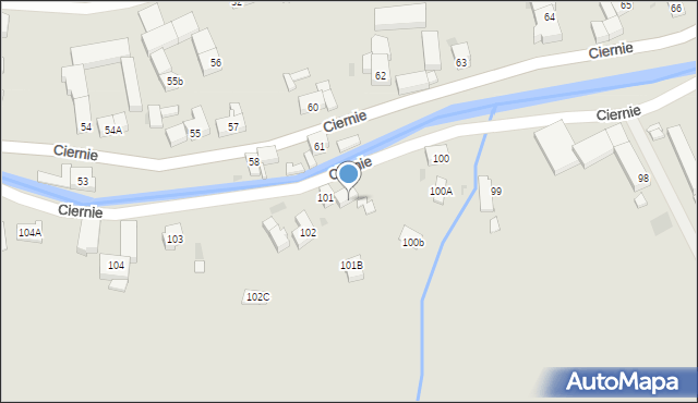 Świebodzice, Ciernie, 101A, mapa Świebodzice