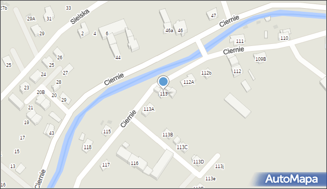 Świebodzice, Ciernie, 113, mapa Świebodzice