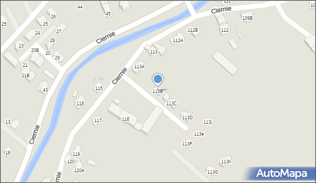 Świebodzice, Ciernie, 113B, mapa Świebodzice