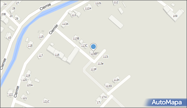 Świebodzice, Ciernie, 113D, mapa Świebodzice
