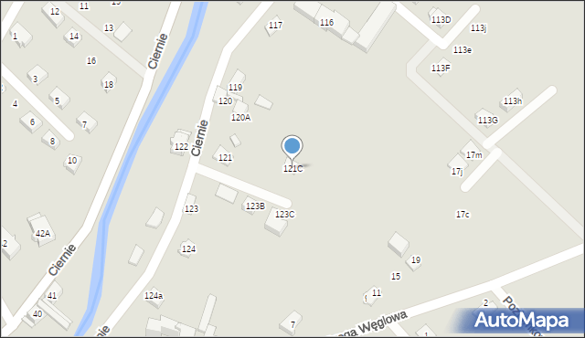 Świebodzice, Ciernie, 121C, mapa Świebodzice
