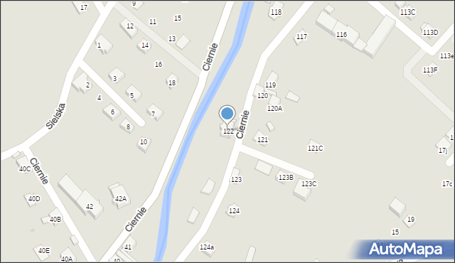 Świebodzice, Ciernie, 122, mapa Świebodzice