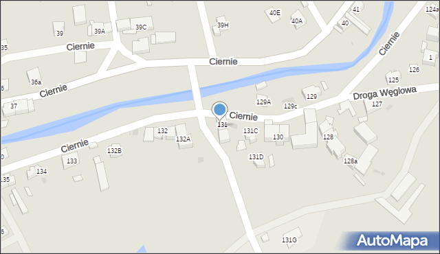 Świebodzice, Ciernie, 131a, mapa Świebodzice