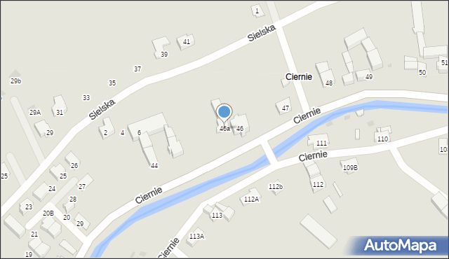 Świebodzice, Ciernie, 46a, mapa Świebodzice