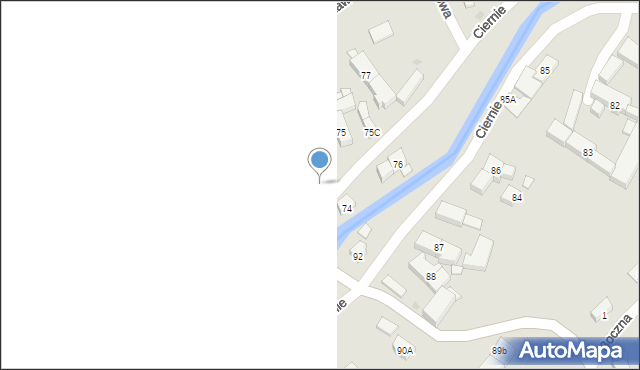 Świebodzice, Ciernie, 73A, mapa Świebodzice