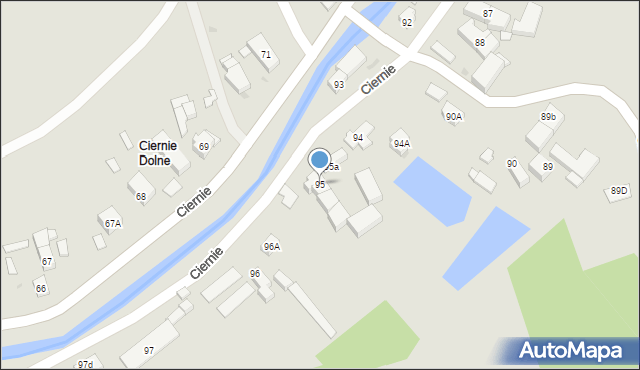 Świebodzice, Ciernie, 95, mapa Świebodzice