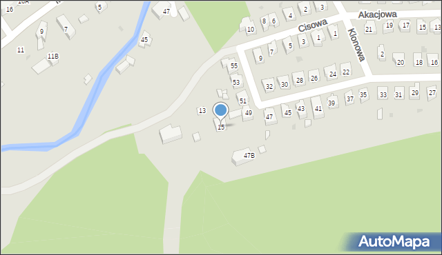 Świebodzice, Cisowa, 15, mapa Świebodzice
