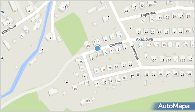 Świebodzice, Cisowa, 7, mapa Świebodzice