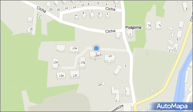 Świeradów-Zdrój, Cicha, 13h, mapa Świeradów-Zdrój