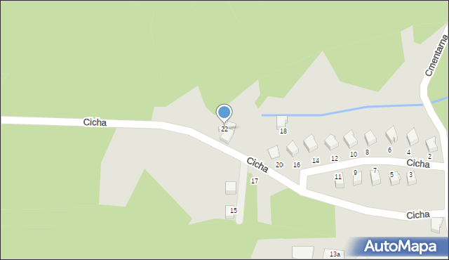 Świeradów-Zdrój, Cicha, 22, mapa Świeradów-Zdrój