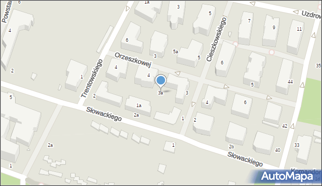 Świnoujście, Cieszkowskiego Augusta, 3a, mapa Świnoujście