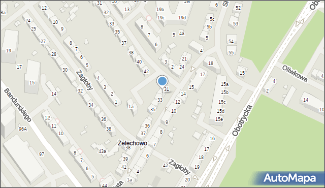 Szczecin, Cienista, 32, mapa Szczecina