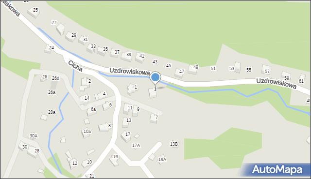 Szczyrk, Cicha, 3, mapa Szczyrk