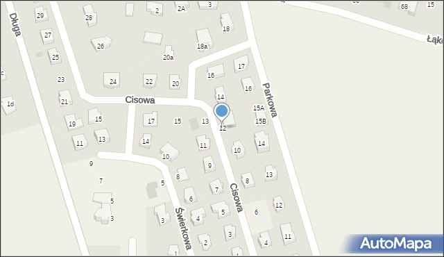 Szpęgawa, Cisowa, 12, mapa Szpęgawa