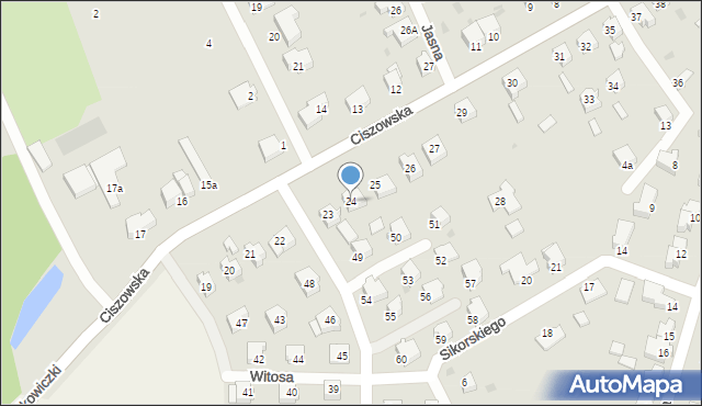 Szprotawa, Ciszowska, 24, mapa Szprotawa