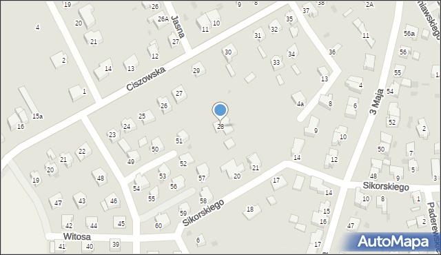 Szprotawa, Ciszowska, 28, mapa Szprotawa