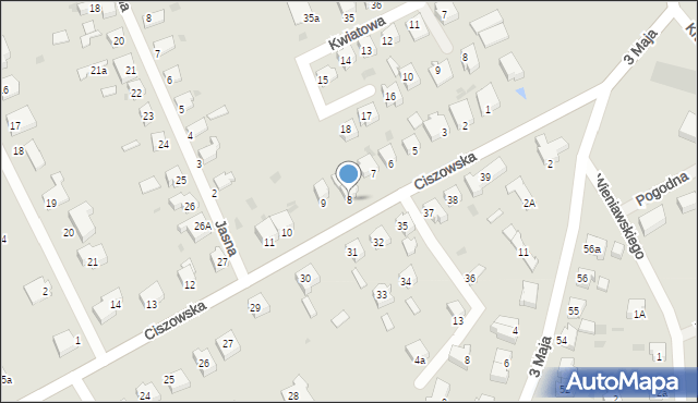 Szprotawa, Ciszowska, 8, mapa Szprotawa