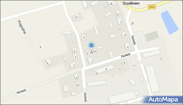 Szydłowo, Cicha, 2a, mapa Szydłowo