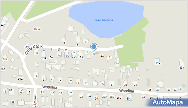 Tarnobrzeg, Cichy Kącik, 20, mapa Tarnobrzegu