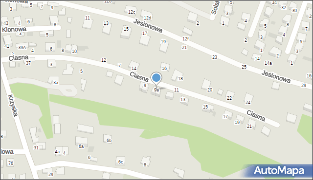 Tarnów, Ciasna, 9a, mapa Tarnów