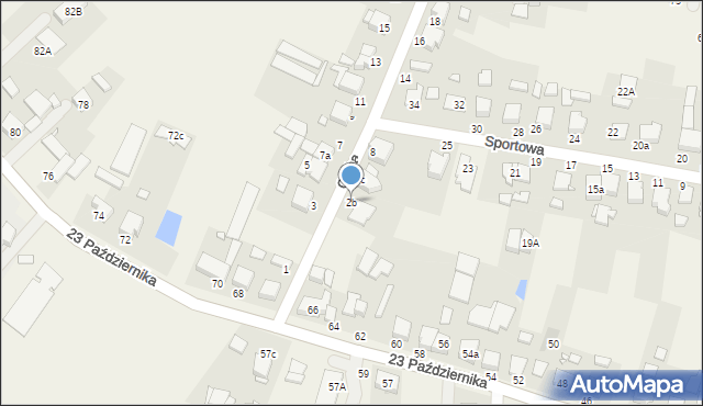 Tarnowo Podgórne, Cicha, 2b, mapa Tarnowo Podgórne