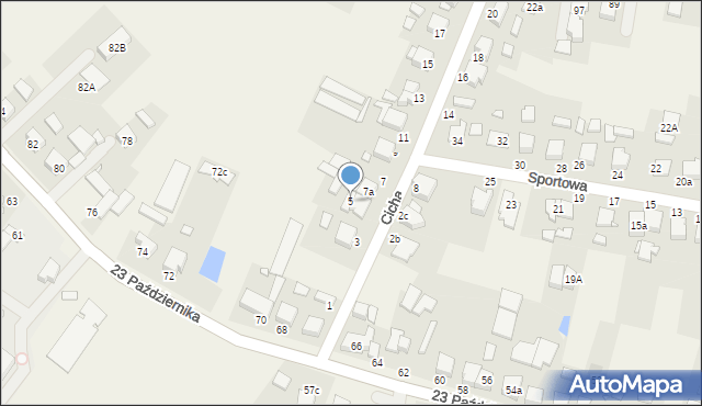 Tarnowo Podgórne, Cicha, 5, mapa Tarnowo Podgórne