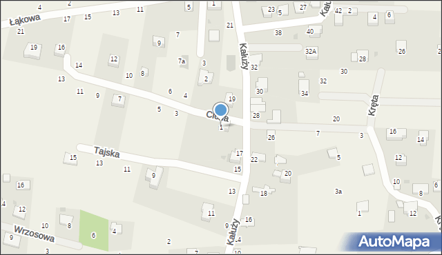 Tenczynek, Cicha, 1, mapa Tenczynek