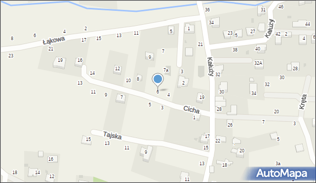 Tenczynek, Cicha, 6, mapa Tenczynek