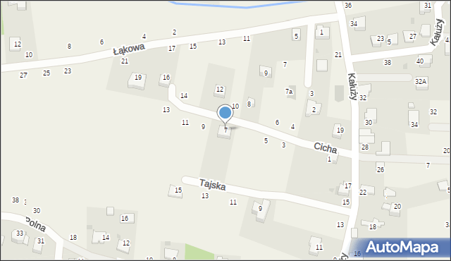 Tenczynek, Cicha, 7, mapa Tenczynek