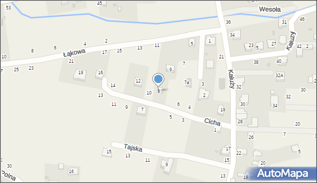 Tenczynek, Cicha, 8, mapa Tenczynek