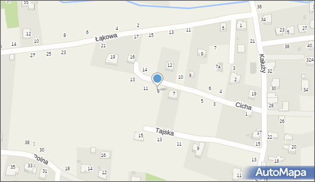 Tenczynek, Cicha, 9, mapa Tenczynek