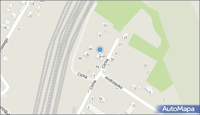 Terespol, Cicha, 6, mapa Terespol