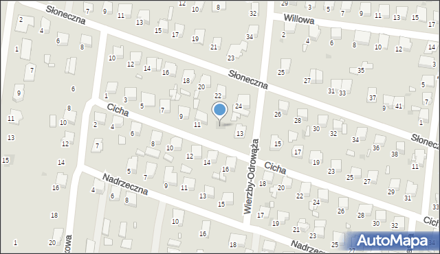 Tłuszcz, Cicha, 11a, mapa Tłuszcz