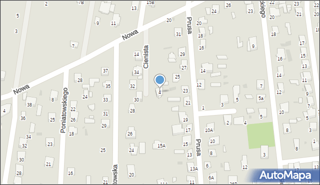 Tłuszcz, Cienista, 4, mapa Tłuszcz