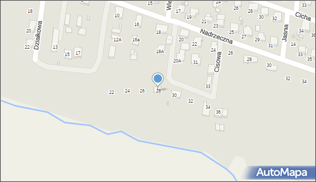Tłuszcz, Cisowa, 28, mapa Tłuszcz