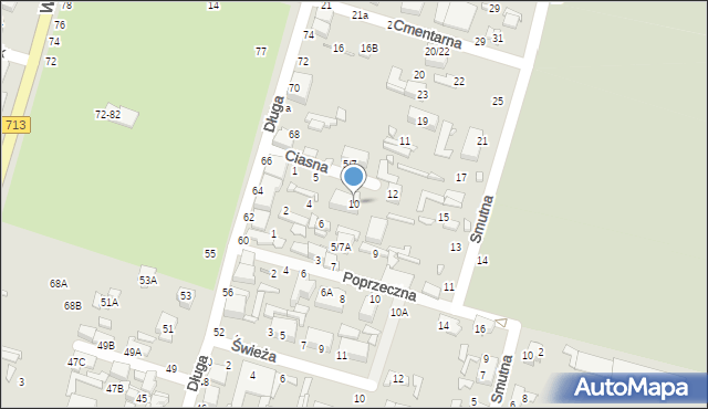 Tomaszów Mazowiecki, Ciasna, 10, mapa Tomaszów Mazowiecki