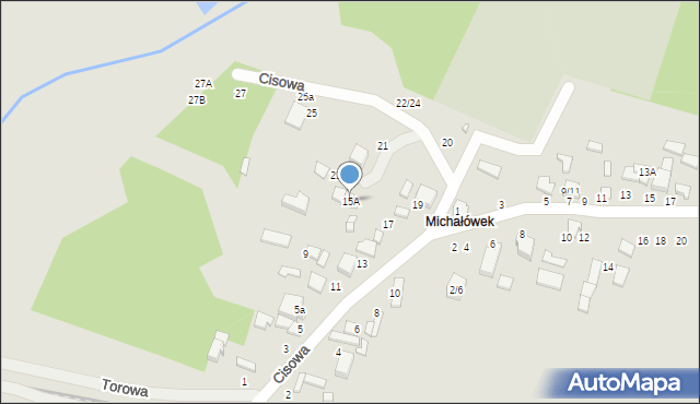 Tomaszów Mazowiecki, Cisowa, 15A, mapa Tomaszów Mazowiecki