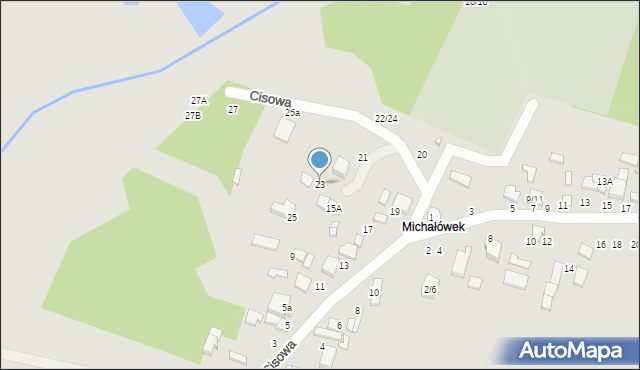 Tomaszów Mazowiecki, Cisowa, 23, mapa Tomaszów Mazowiecki