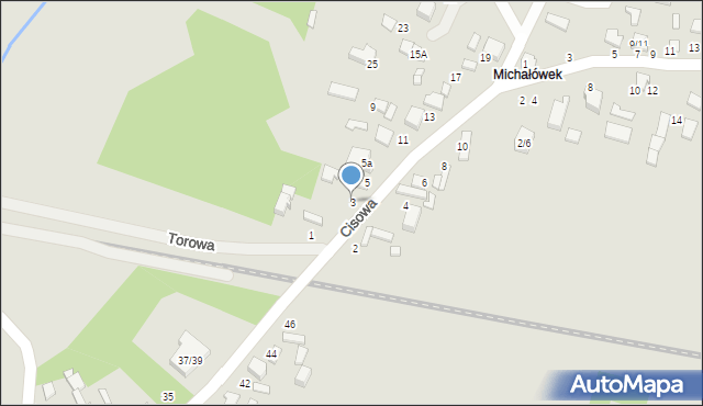 Tomaszów Mazowiecki, Cisowa, 3, mapa Tomaszów Mazowiecki