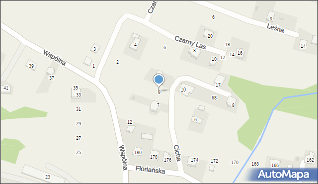 Tomice, Cicha, 9, mapa Tomice