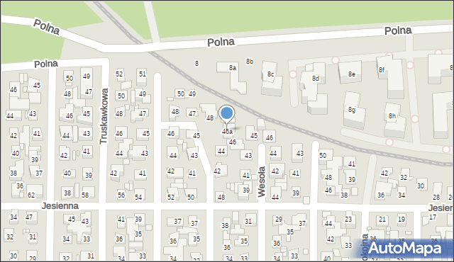 Toruń, Cicha, 46a, mapa Torunia