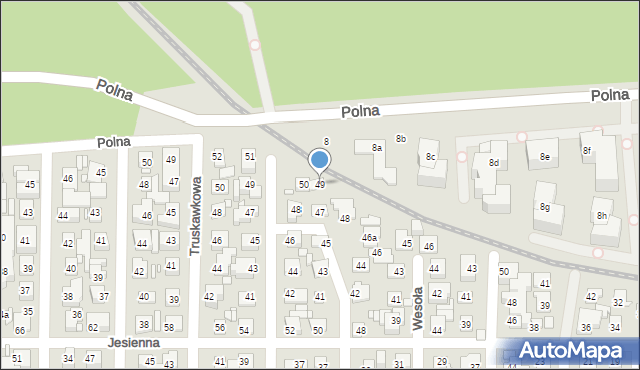 Toruń, Cicha, 49, mapa Torunia