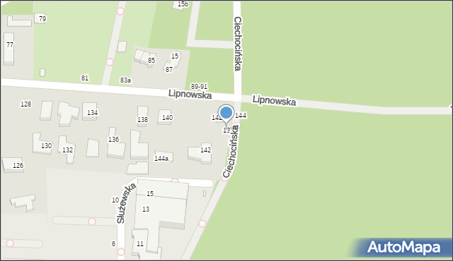 Toruń, Ciechocińska, 13, mapa Torunia