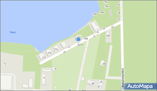 Toruń, Ciechocińska, 23, mapa Torunia