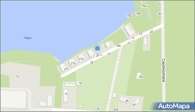 Toruń, Ciechocińska, 27, mapa Torunia