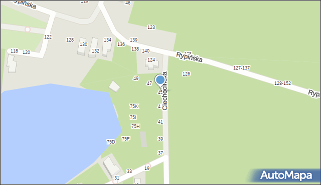 Toruń, Ciechocińska, 45, mapa Torunia