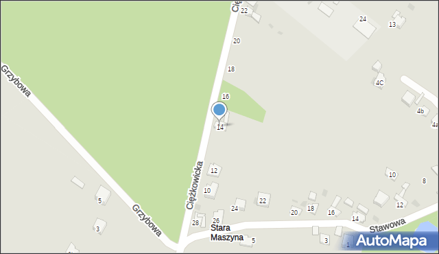 Trzebinia, Ciężkowicka, 14, mapa Trzebinia