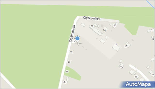 Trzebinia, Ciężkowicka, 22a, mapa Trzebinia