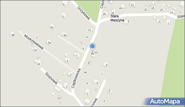 Trzebinia, Ciężkowicka, 6a, mapa Trzebinia