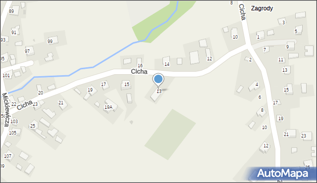 Tuczempy, Cicha, 13, mapa Tuczempy